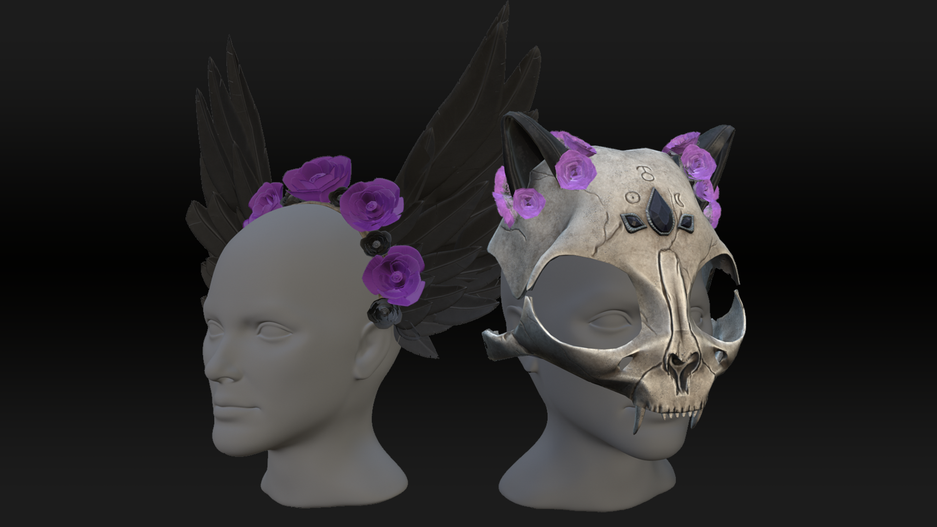 Bird and Cat Mask - Second Life
